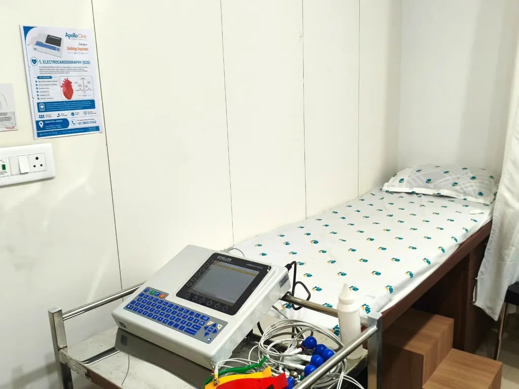 ECG room at Apollo Clinic Jabalpur